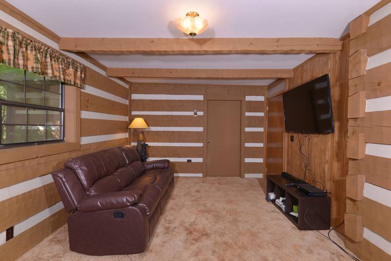 Rustic Cabin Rental Theater Room