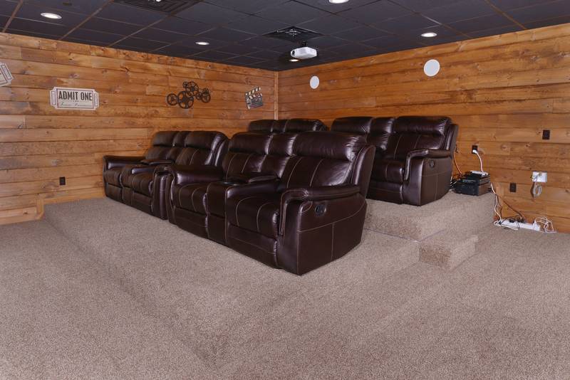 Cozy-Comfortable Pigeon Forge Cabin Rental Theater System Seating