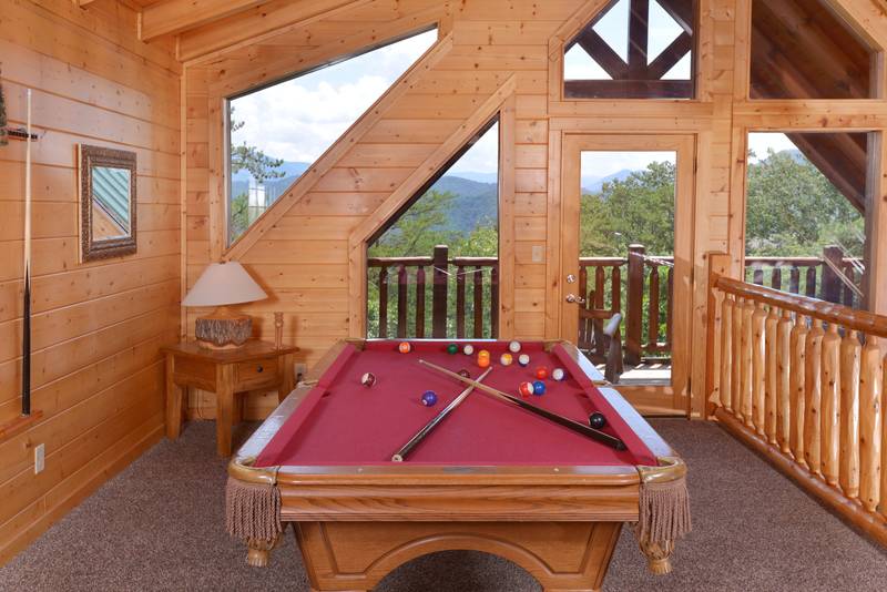 Pigeon Three Bedroom Cabin Rental Pool Table Foosball Table