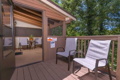 Striking Waters main level back deck
