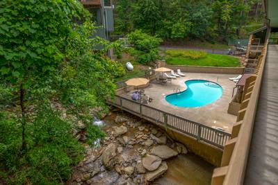 Rustic River seasonal outdoor swimming pool