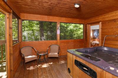 Deer to Dream main level screened in back deck