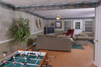 Whispering River lower level game room