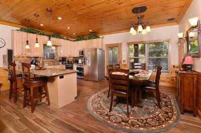 Crystal Waters main level dining area and kitchen