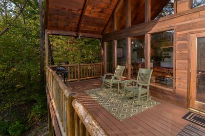 A Walk in the Clouds lower level covered back deck