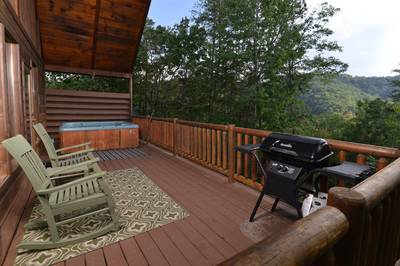 A Walk in the Clouds lower level covered back deck