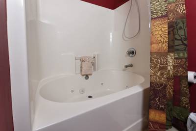 Rocky Top Chalet bathroom 2 whirlpool / shower combo