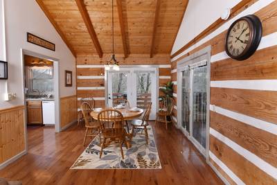 Pleasant View dining area with vaulted ceilings