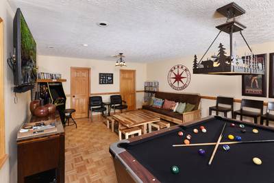 A Beary Good Time lower level game room