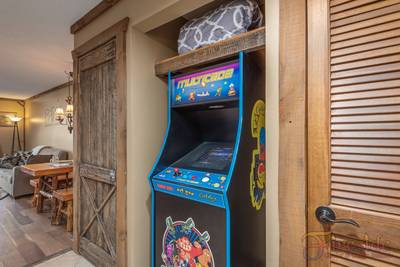 Rustic River stand up arcade machine
