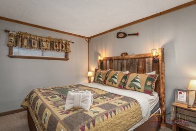 Rustic River bedroom with king size bed