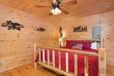 Lighthouse Harbor main level bedroom with king size bed