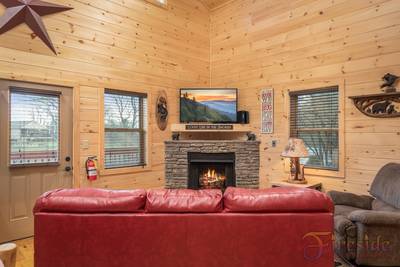 Lighthouse Harbor living room with 50-inch Flat Screen TV