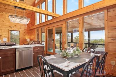 Winter Ridge dining room with floor to ceiling windows