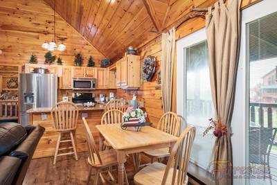 Three Bears main level dining area and kitchen