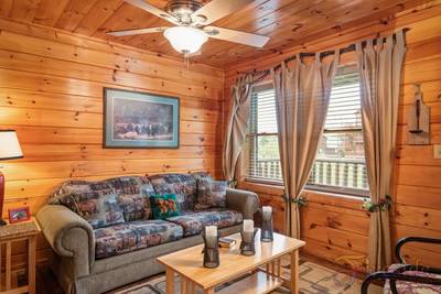 Three Bears lower level game room with sleeper sofa