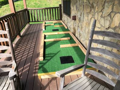 Three Bears lower level covered back deck