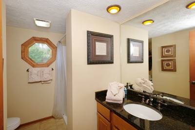 Adele's Retreat upper level bathroom 2 with walk-in shower