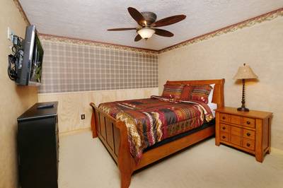 Adele's Retreat lower level bedroom 3 with queen size bed