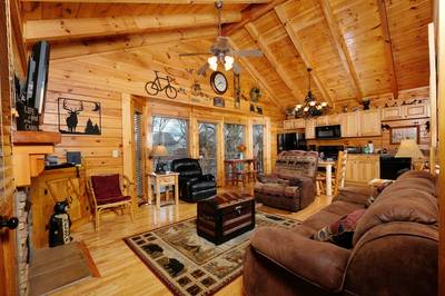 Down by the River living room with 2 recliners