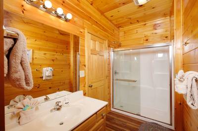 Antler Run second floor bathroom three with walk in shower