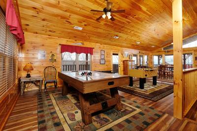 Antler Run third floor game room with air hockey table