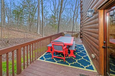 Antler Run back deck with picnic table