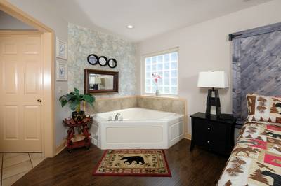 Sunset View Chalet in-room whirlpool tub