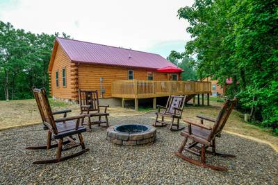 Dreams Come True fire pit with rocking chairs