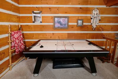 Mountain Magic upper level loft area air hockey table