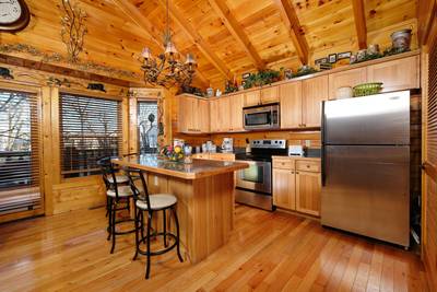 River Falls bar area and fully furnished kitchen