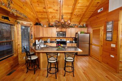 River Falls bar area and fully furnished kitchen