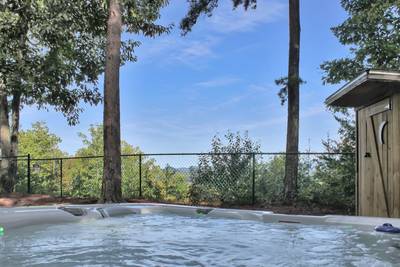 Fuzzy Bear view from the hot tub