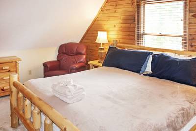 Mountain Side upper level bedroom 2 with king size bed