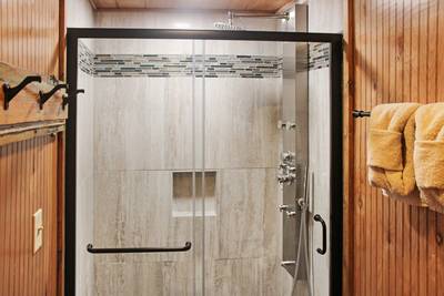 Mountain Side lower level bathroom 3 with walk-in spa shower