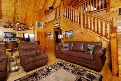 River Livin living room with sleeper sofa