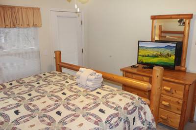 Grand River Canyon bedroom two with 32-inch flat screen TV
