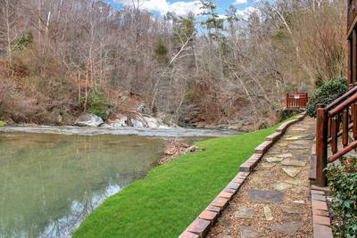 Creekside Lodge walkway near creek