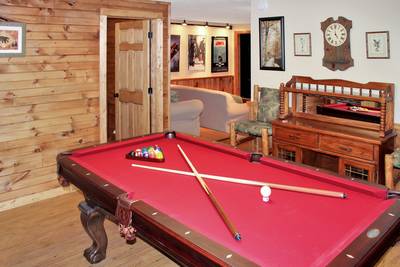 Mountain Side lower level game room and movie theater