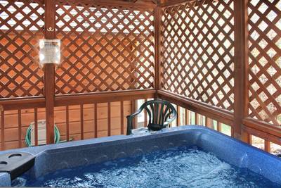 Reflections hot tub on private deck