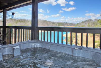 Smoke on the Water view from hot tub