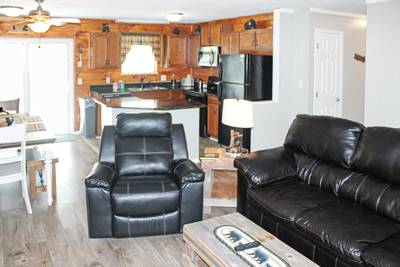 Rustic Acres living room with recliner
