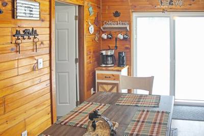 Rustic Acres dining area and coffee nook