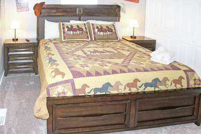 Rustic Acres bedroom 3 with king size bed