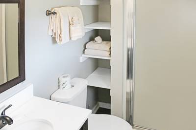 Rustic Acres bathroom 2 with walk-in shower