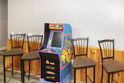Striking Waters Standup Arcade Machine in Lower Level Game Room