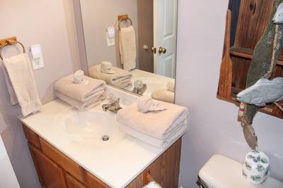 Striking Waters main level bathroom one