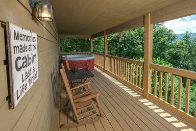 Nestled Inn covered back deck