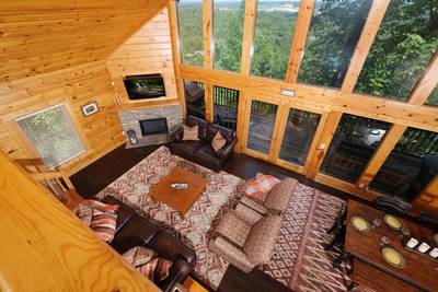 Angels View main level living room with views