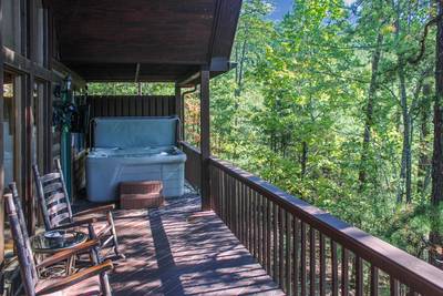 A Beary Good Time main level back deck